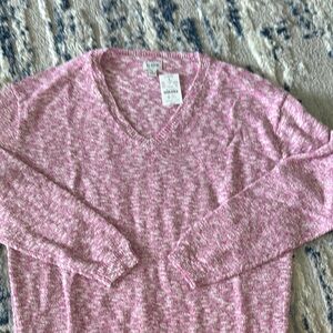 I Crew beach Pink V-Neck Sweater